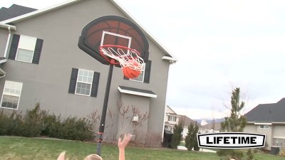 Adjustable Black Steel Portable Youth Basketball Hoop with 32" Backboard