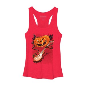 Women's Design By Humans Pumpkin Rocker By cashfish Racerback Tank Top - 1 of 3