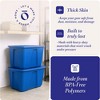 HOMZ Stackable and Nestable Heavy Duty Plastic Storage Container with 4 Way Handles - 3 of 4