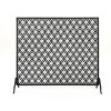 VYNXARIA Single Panel Iron Fire Screen,with a chic, minimalistic aesthetic and functionality in mind,Black - 4 of 4