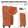 Aukfa Lightweight Soft Sided Swivel Wheels Expandable 3-Piece Luggage Set with Duffel Bag and TSA Lock - 3 of 4