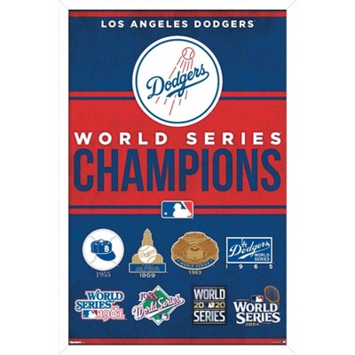 Trends International MLB Los Angeles Dodgers - Champions 24 Framed Wall Poster Prints