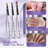 Saviland 3-Pc Sculpt Brush Set: #2/4/6 Wood-Handle 3D Art Brushes for Acrylic Powder & Extensions - Artist's Core Essentials. - 3 of 4