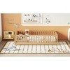 Kumasinova Twin Size Montessori Floor Bed for Kids,Natural Pine Wood Toddler Bed Frame with Slats,Guardrail&Gate,200lbs Max,Formaldehyde-free - 4 of 4