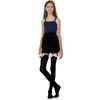 Skeleteen Bow Accent Thigh Highs - White and Black - 2 of 3