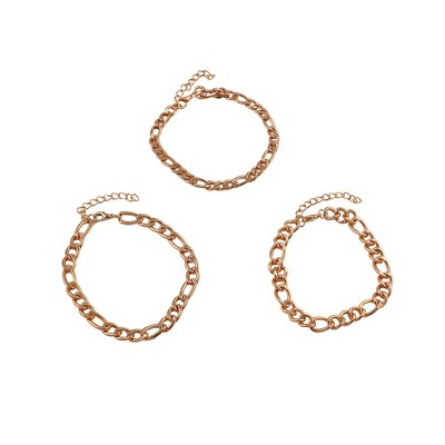 SOHI Women's California Gold The Chainlink Multi-Layer Bracelet