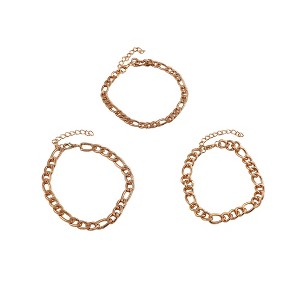 SOHI Women's California Gold The Chainlink Multi-Layer Bracelet - 1 of 4