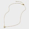 Tiny Tags 14K Gold Ion Plated with White Enamel Snowman Necklace - Gold - 2 of 4