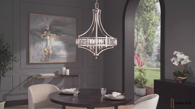 Vienna 28" Soft Silver Crystal Glass Chandelier