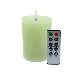 Pacific Accents Moving Flame Flameless Wax Pillar Candle - 1 of 3