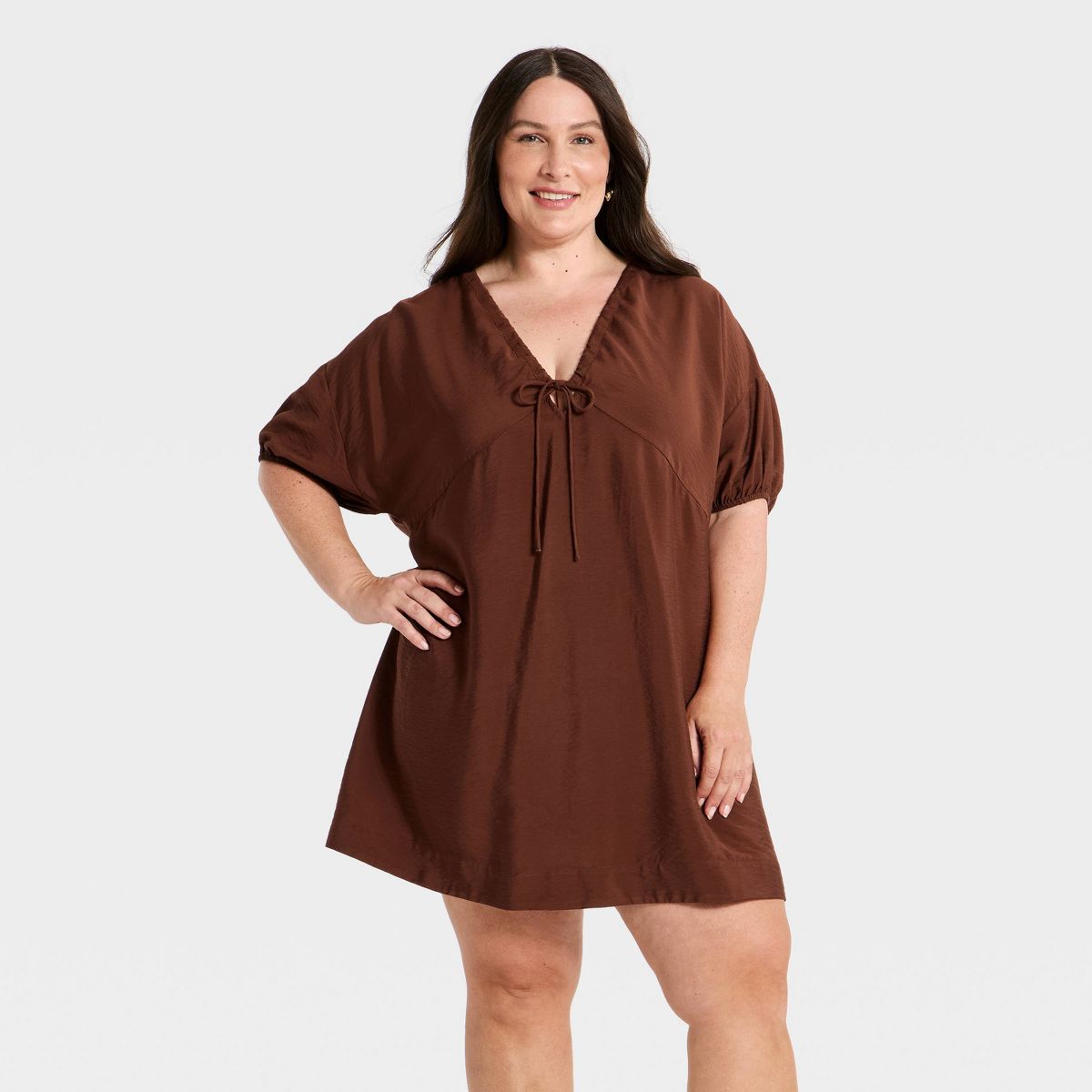Women's Tie-Front Mini Dress - A New Day™ - thumbnail 10