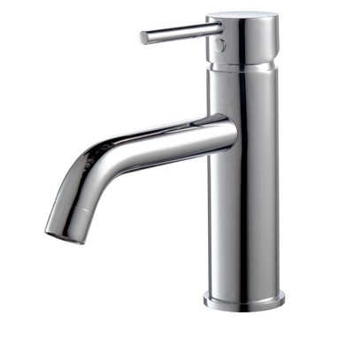KubeBath Aqua Rondo Single Hole Mount Bathroom Vanity Faucet - Chrome