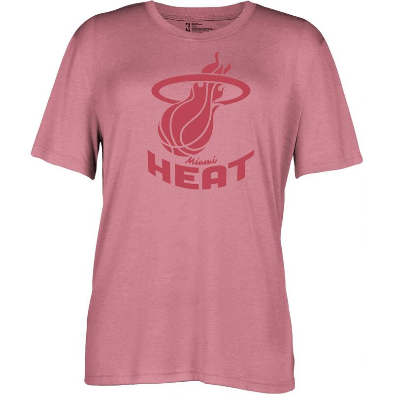 NBA Miami Heat Women&#39;s Short Sleeve Vintage Logo Tonal Crew T-Shirt, 1 of 5