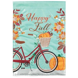 Dicksons Magnolia Garden Outdoor Flag Decoration For Garden, Yard, Or Walkway Large 29 x 42, Weather Resistant Polyester, Bicycle Happy Fall - 1 of 1
