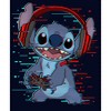 Juniors Womens Lilo & Stitch Red and Blue Gamer T-Shirt - 2 of 4