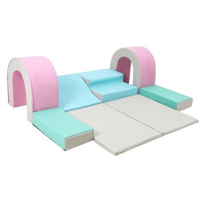 Toddler Foam Climbing Blocks Set, Indoor Climbing Set for Crawling and SlidingIndoor, Activity Playset for Kids, Climbing Toys for Ages 1-3 - 1 of 4