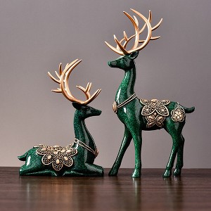 YIYIBYUS Deer Figurine Home Decor Resin Sculpture Decorative Gifts - 1 of 4