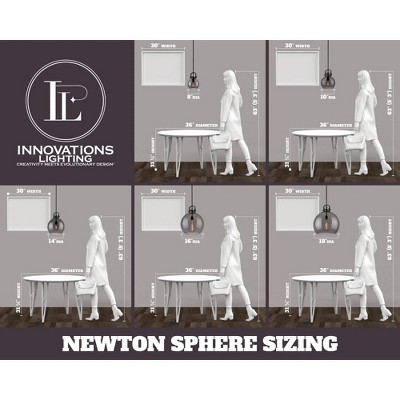 Newton Sphere - 1 Light Pendant In Industrial Style-9.13 Inches Tall and 8 Inches Wide