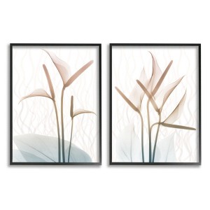 Stupell Industries Floral Calla Lily Silhouette with Leaf Details Black Framed Giclee 2pc Set, 16 x 20 - 1 of 4