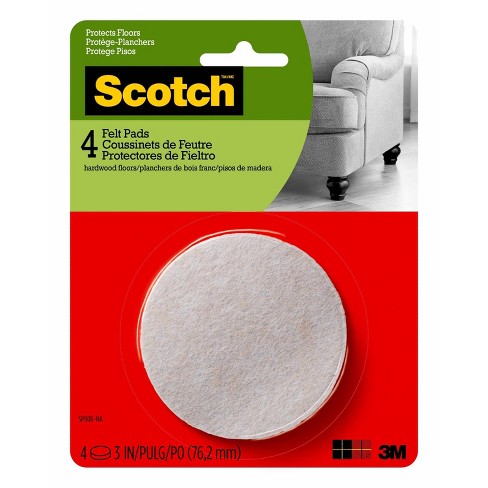 Scotch 12-Pack 1.5--in Beige Round Felt Pads