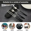 LunaLulink Cutlery Sets, Stainless Steel Cutlery, Reusable Cutlery Sets with Boxes, Portable Silverware Lunch Boxes - 2 of 4