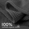 Whisper Organics Adult Organic Cotton Waffle Knit Blanket – Lightweight, 320 GSM, All-Season – Multiple Sizes & Colors - 4 of 4