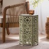 Vynxaria Patio End Tables - 12-Inch Green Sunburst Design Side Table - 3 of 4
