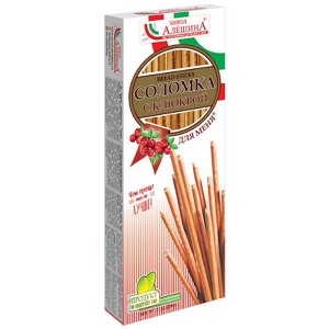 Zavod AlyoshinA Solomka Vanilla Bread Sticks For Me With Cranberry 200g - Delicious Snack, Perfect Crunch, Tasty Cranberry Fl - 1 of 1