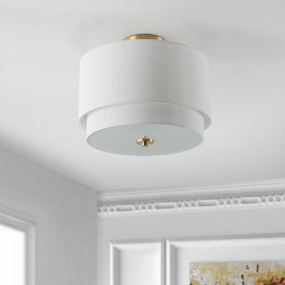 Laconia 16" Gold and Glass LED Flush Mount