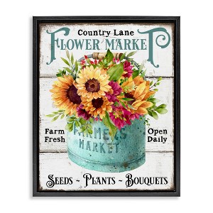 Stupell Industries Country Lane Flower Market Floating Frame Canvas Art - 1 of 4
