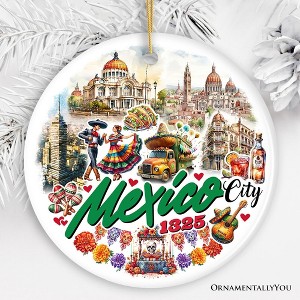 Colorful Traditional Mexico City Christmas Ornament, Cultural Mexican Christmas Gift and Travel Souvenir| OrnamentallyYou - 1 of 4