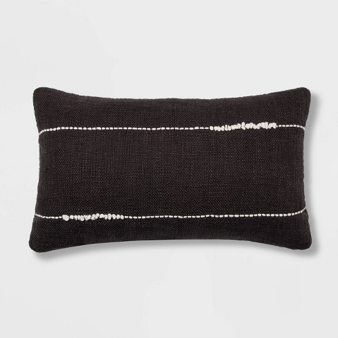 embroidered thin line lumbar throw pillow project 62 �