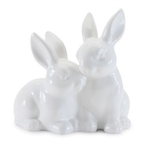 Ceramic Mini Garden Bunny Couple (Set of 4) - 1 of 1