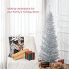 5ft Unlit Pencil Artificial Christmas Tree with Realistic Branches and 294 Tips, Plastic Base - 4 of 4