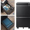 2-Drawer Mobile File Cabinet with Lock,, Space-Saving Document Organizer Fits Letter/A4/Legal Files - 4 of 4