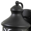 C Cattleya 1-Light Matte Black Outdoor Wall Sconce with Seeded Glass Shade - 4 of 4
