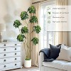 Artificial Umbrella Tree, Large Faux Plants Like Real with Trunk Made of Natural Wood for Living Room, Bedroom, Office, Garden - 4 of 4