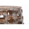 26" Hampton Side Table Weathered Walnut - Boraam: Rustic Pine, Round Barrel Design, No Assembly Required - 4 of 4