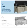 GustoWave Storage Bench, 39.4” Wooden Chest Storage Box with 2 Safety Hinges, Entryway Benches with Flip-Top, Large Trunk for Living Room, Bedroom - 4 of 4