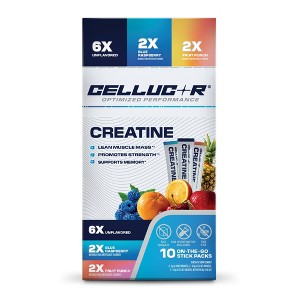 Cellucor Creatine Supplement Powder Stick Packs - Unflavored, Blue ...