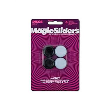 Magic Sliders Gray 1 in. Adhesive Plastic Floor Slide 4 pk