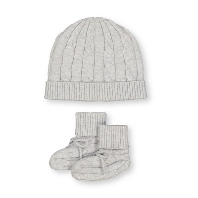 Hope & Henry Baby Sweater Beanie and Bootie Set