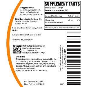 BulkSupplements Magnesium Citrate Softgels - 1 of 4