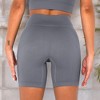 Anna-Kaci Active Women's High-Waisted Seamless Biker Shorts Ribbed Compression Yoga Workout Shorts for Fitness and Running - 3 of 4