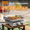 ZAFRO Portable Propane Griddle, 16000BTU Tabletop Portable Propane Gas Grill with 2 Burners, Stainless Steel Flat Top Grill, Outdoor Cooking - 4 of 4