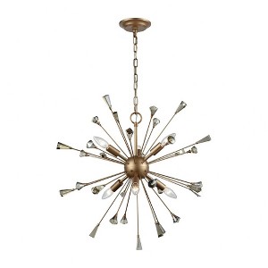 Elk Home Sprigny 6 - Light Chandelier in  Matte Gold - 1 of 3