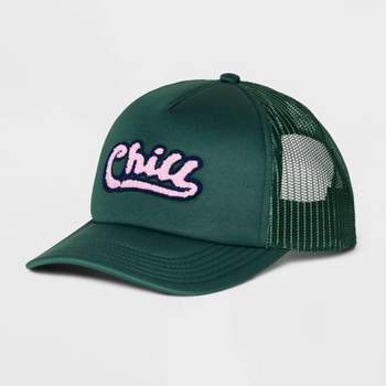 "Chill" Trucker Hat - Bioworld Dark Green
