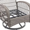 SKRAN Set of 3 Outdoor Patio Chairs, 360 Degree Swivel Rocker Patio Conversation Set with Thickened Cushions and Coffee Table for Backyard - 4 of 4