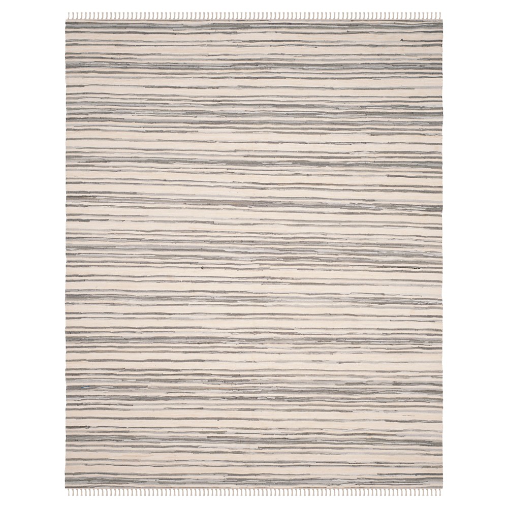 3'x5' Stripes Woven Accent Rug Ivory/Gray - Safavieh