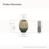 LuxenHome Old-World Brown with Green Bottom 10-Inch Tall Round Terracotta Vase Multicolored - 4 of 4
